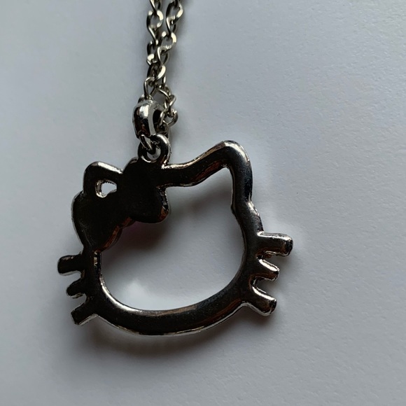 Hello Kitty Rhinestone Necklace Multicolor Bow - Picture 3 of 5